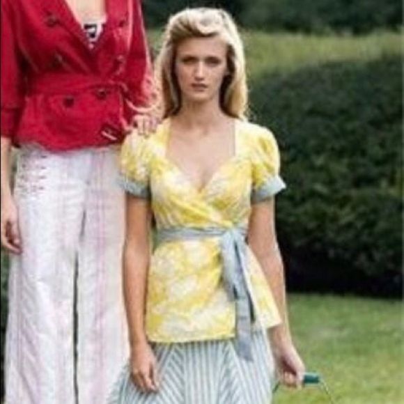 Anthropologie By Odille Lambeth Palace Wrap Blouse - Picture 2 of 10